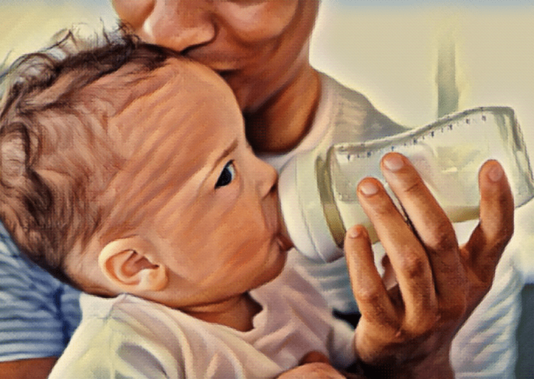 Bottle feeding for a child