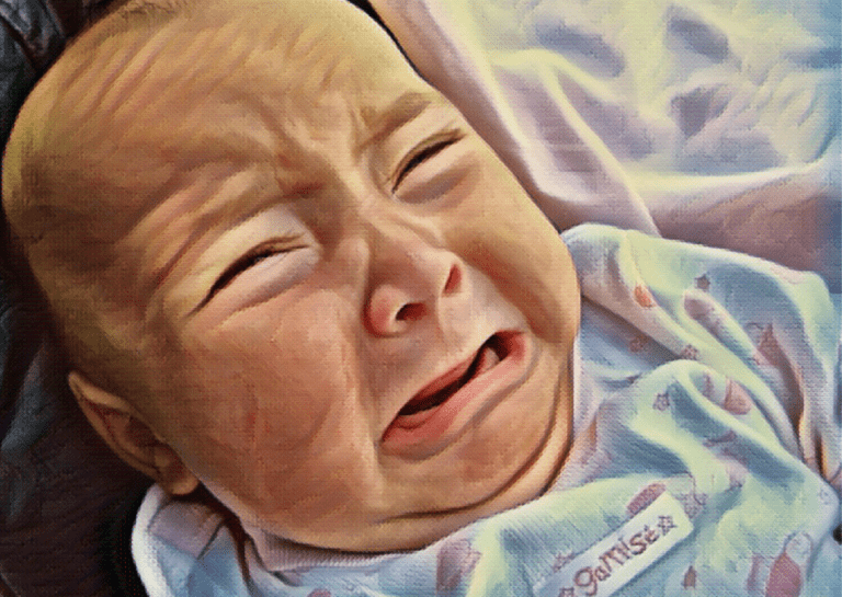 A baby is crying