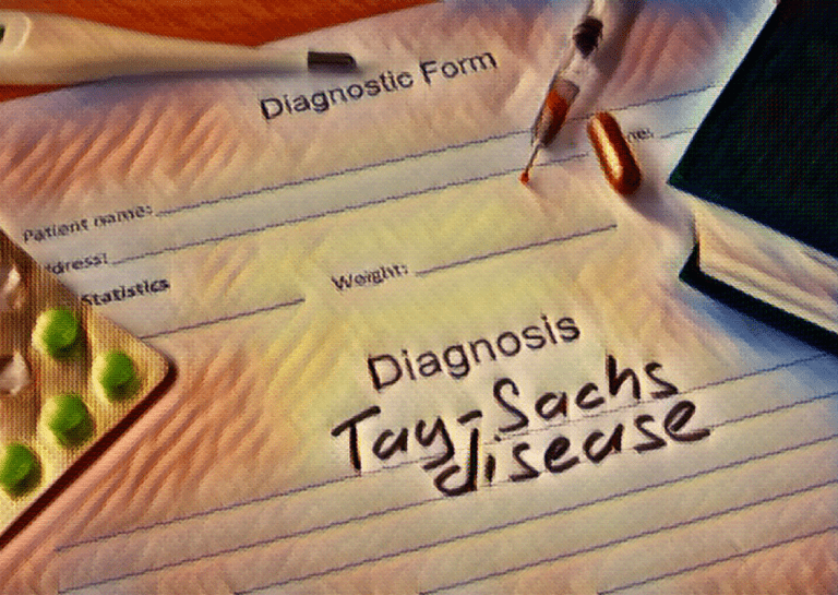 Illustration of diagnosis tay-sachs disease